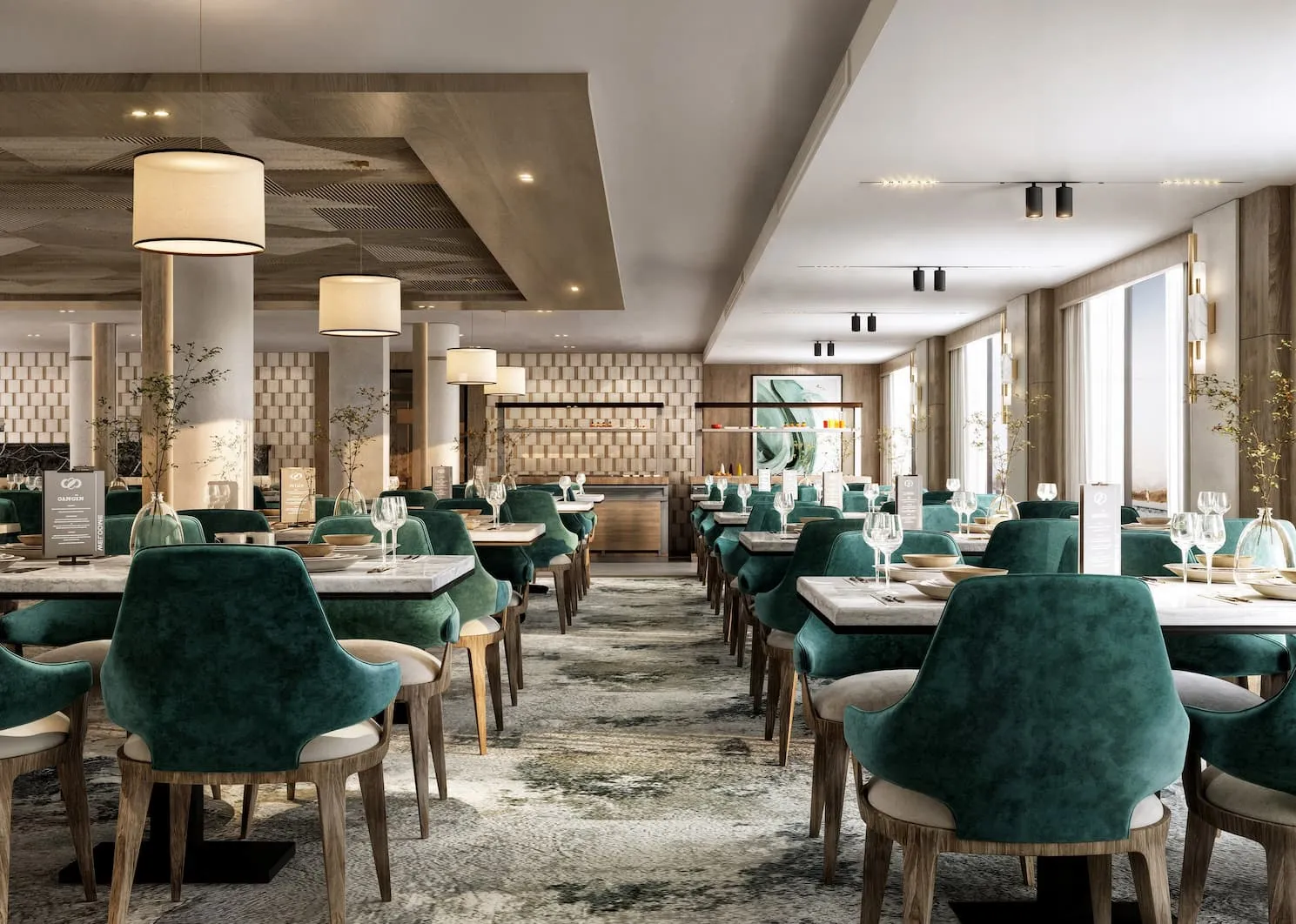 Restaurant aboard the Royal Princess Amira Nile cruise